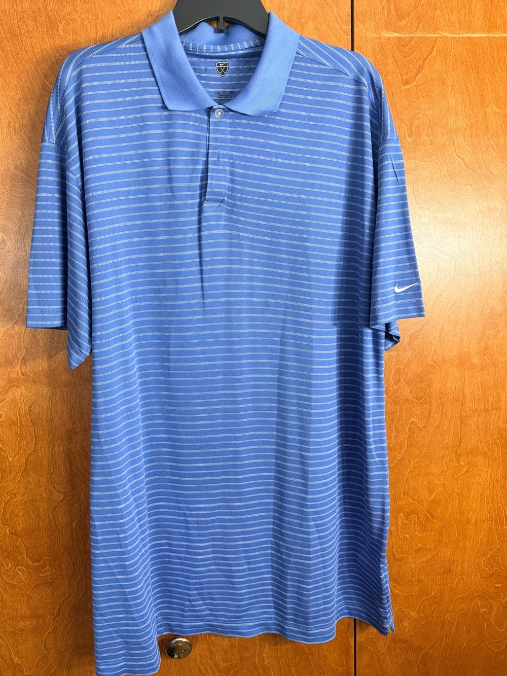 Nike Men’s Light Blue Striped Polo Shirt